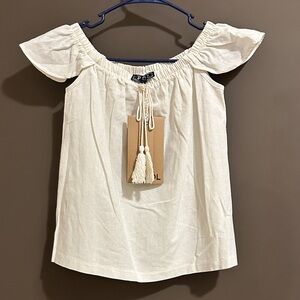 POL Cream Off-Shoulder Blouse SMALL